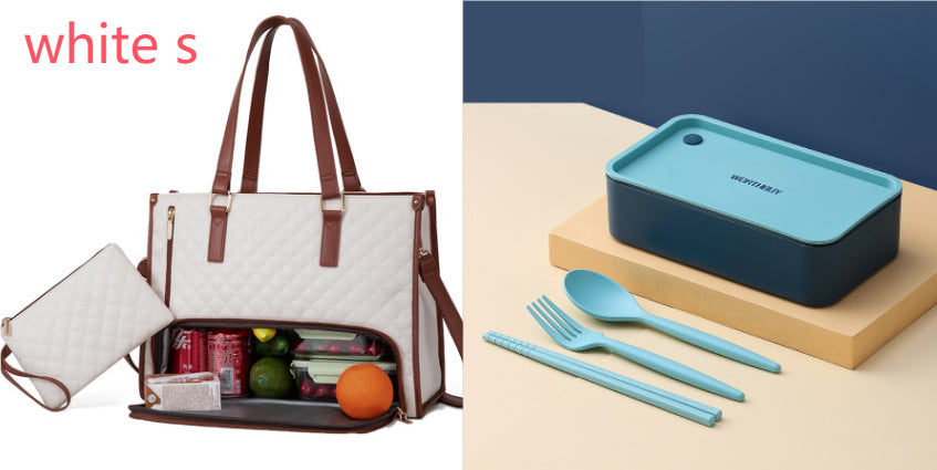 Women's Quilted Insulated Lunch Tote Bags
