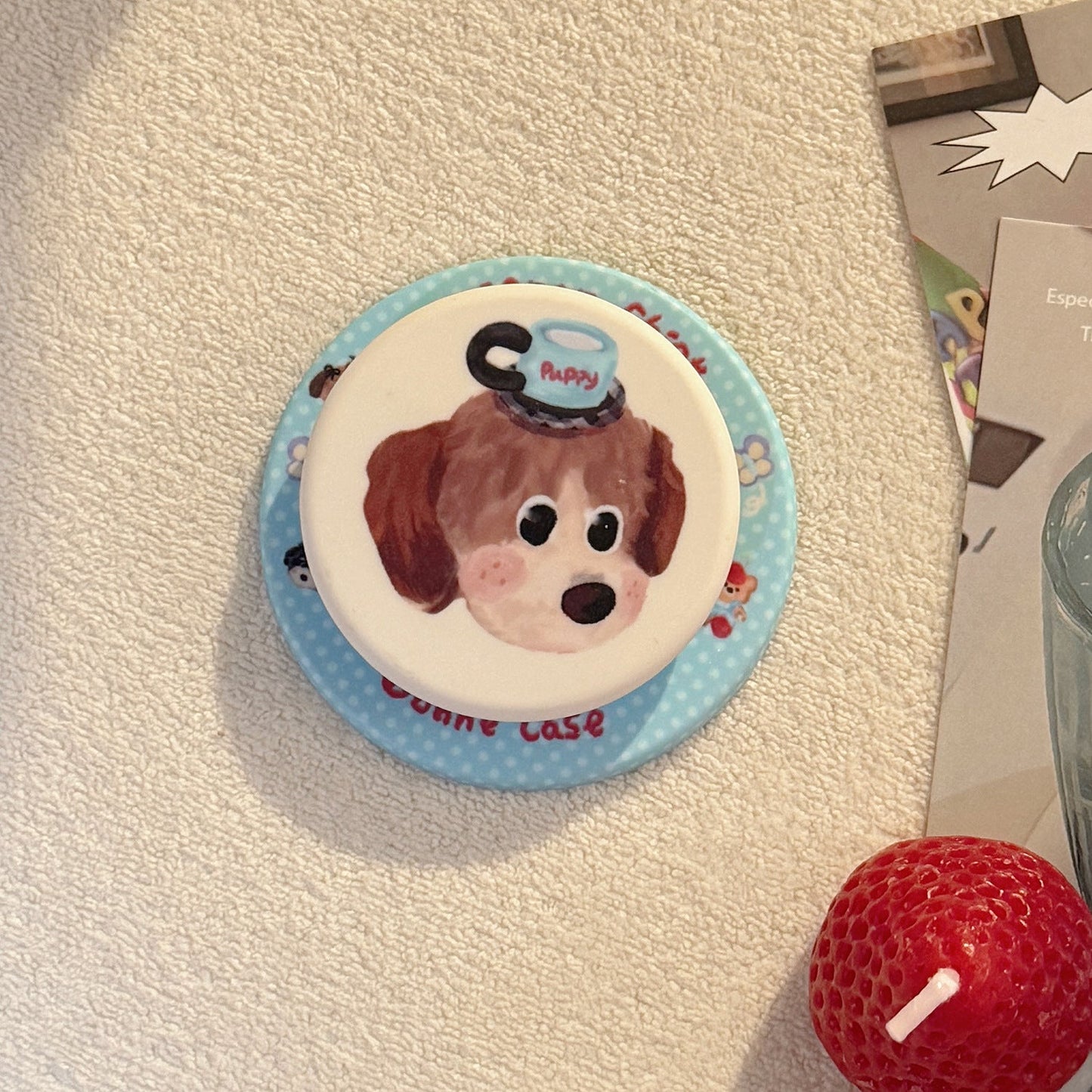 Oil Painting Cartoon Puppy Compatible With MagSafe Magnetic Holder