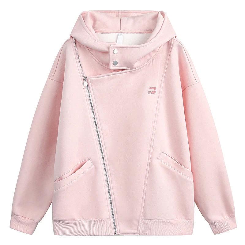 Men's Irregular Zipper Hooded Sweater