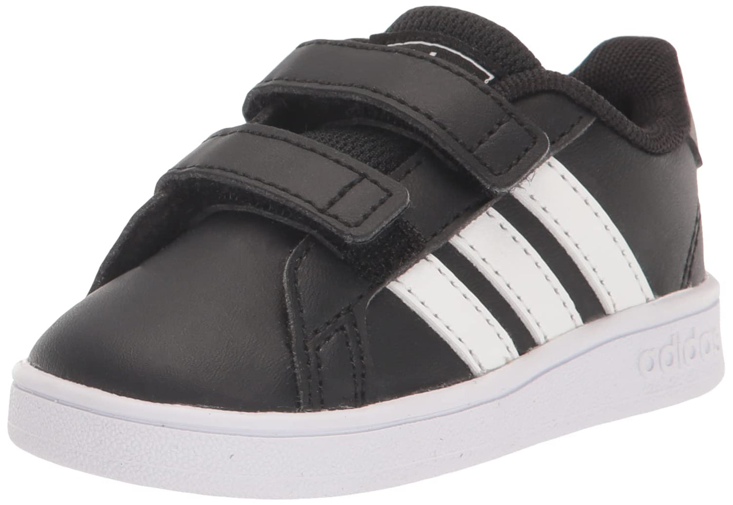 adidas Grand Court Sneaker Black/White/White 1 US Unisex Little Kid