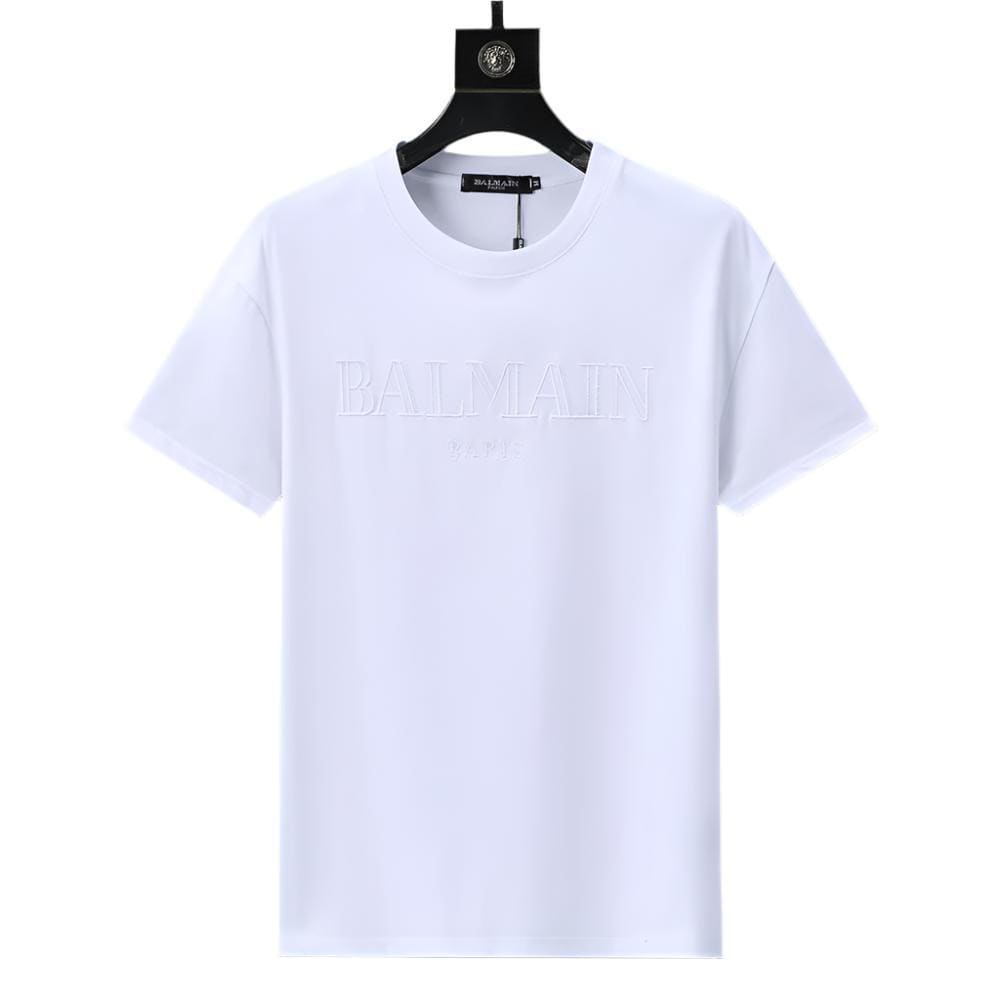 Balmain White T-Shirt Without Collar