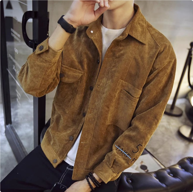 Jackets Men Single Breasted Pockets Leisure Slim Solid Simple