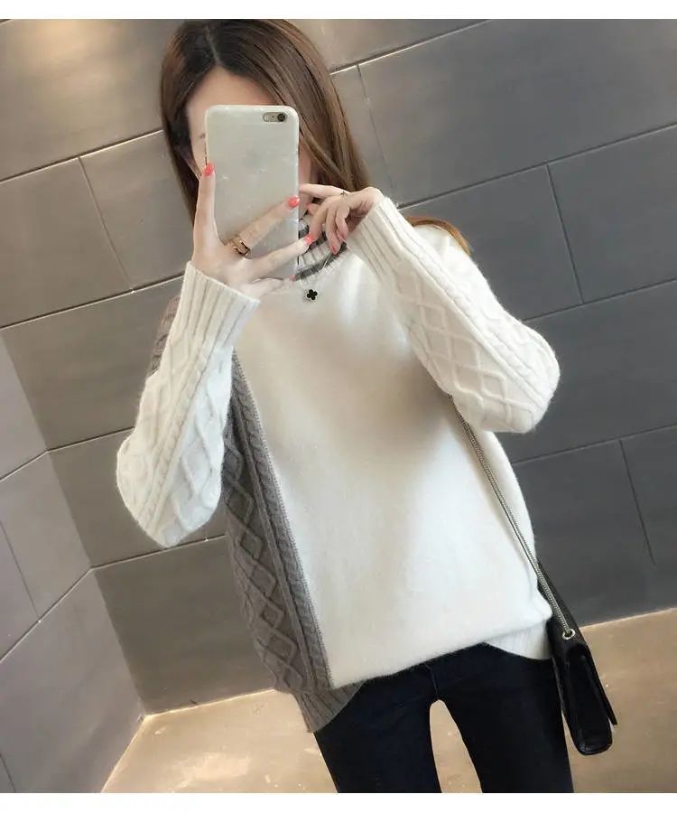 Women's Thickened Cable-knit Turtleneck Sweater