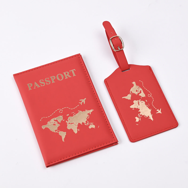 New PU Map Gilding Passport Cover