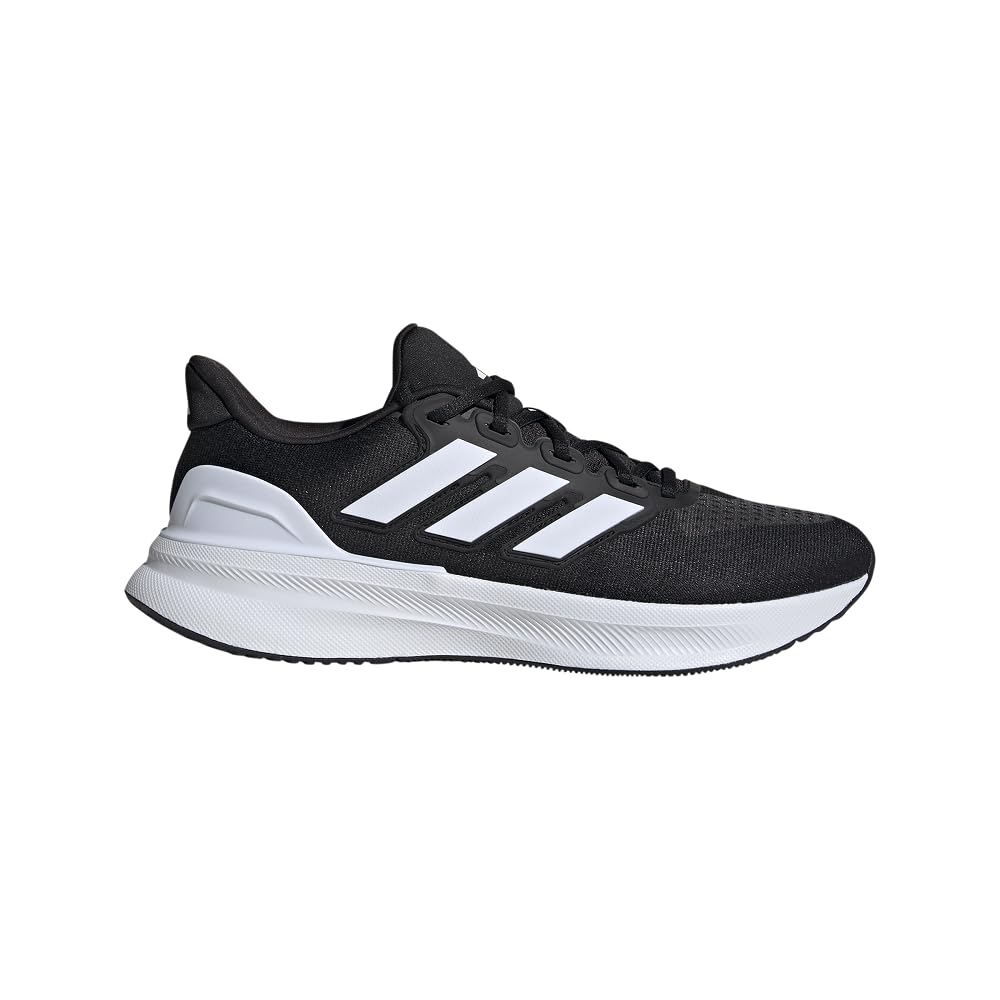 adidas Mens Ultrabounce 5 Running Sneaker Black/White/Black 6.5