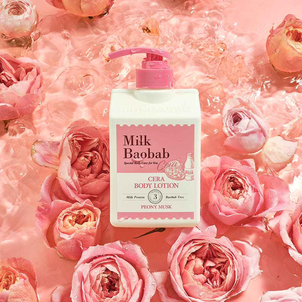 BIOKLASSE MILK BAOBAB CERA Body Lotion 600ml #Peony Musk