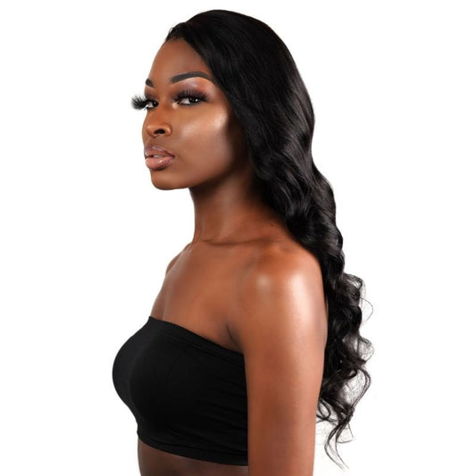 Peluca de Pelo Humano con Onda Corporal 13x4 con Encaje Transparente Frontal