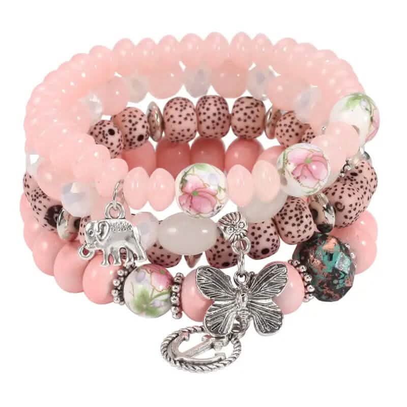 Bohemian Layered Beaded Bracelet