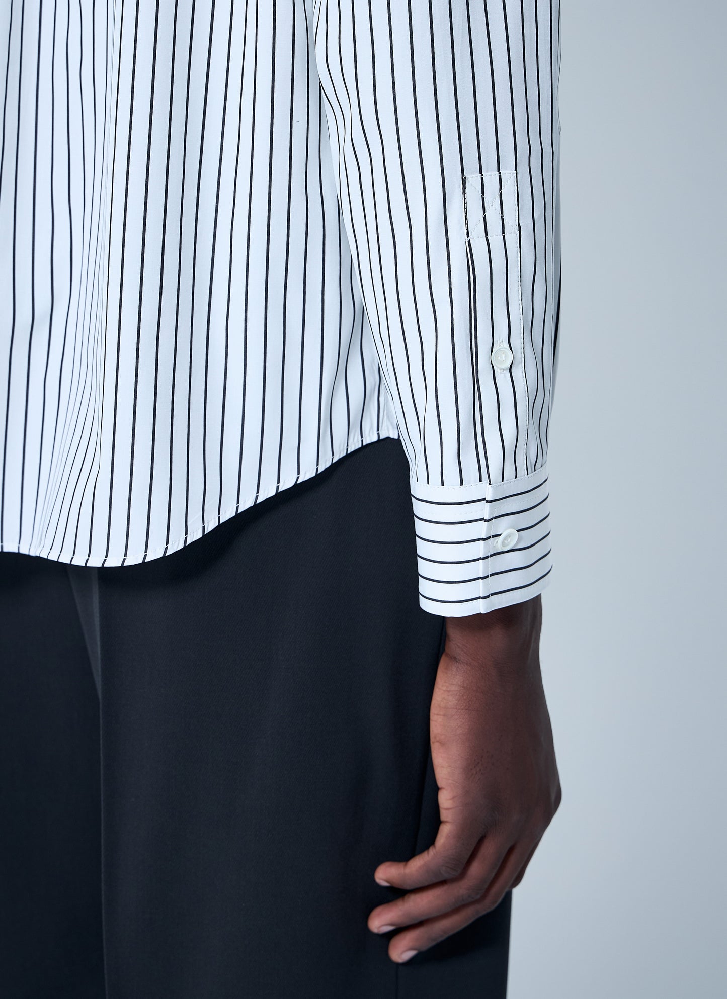 Bottega Veneta Men Pinstriped Button-Down Shirt