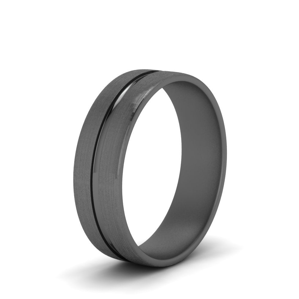 Brushed Mens Wedding Band
