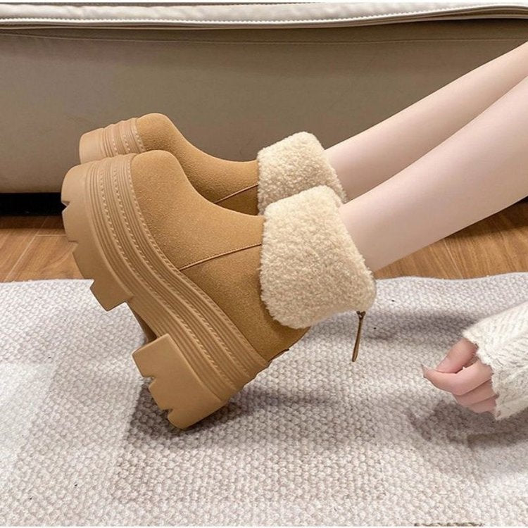 Short Plush Thickened Warm Platform Boots