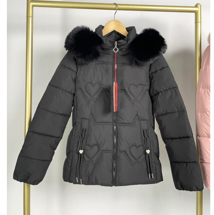 Fur Collar Fashionable Warm Jacket Women