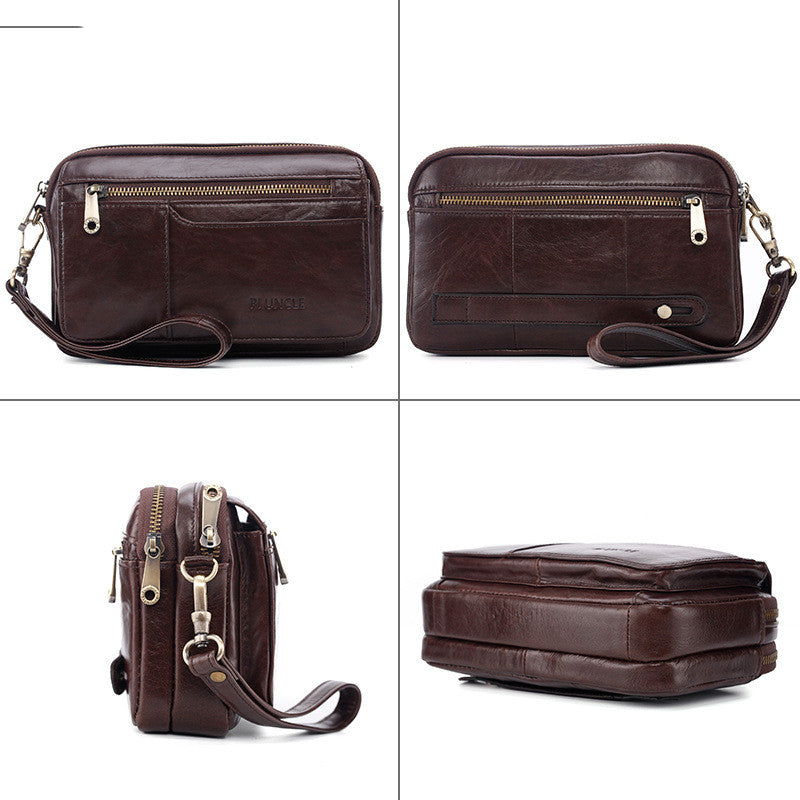 Men's Leather Envelope Clutch Wallet