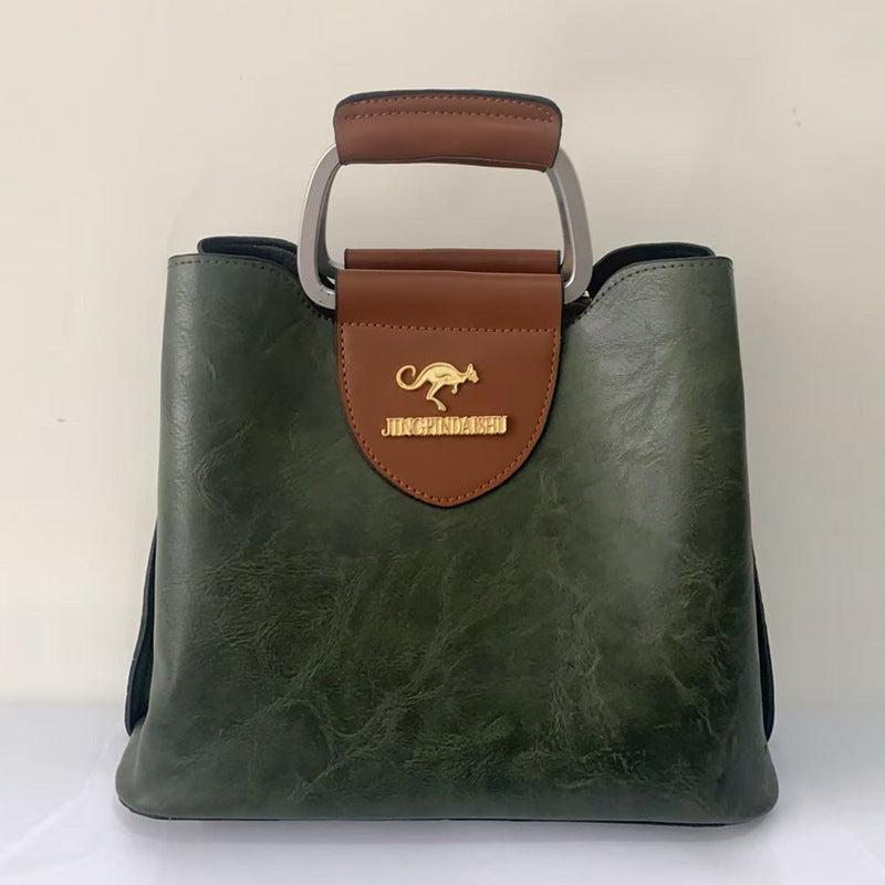 Large Capacity Soft Leather Shoulder Travel Bag
