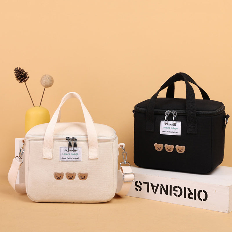 Waterproof Mother-Child Bag with Embroidered Bear Design
