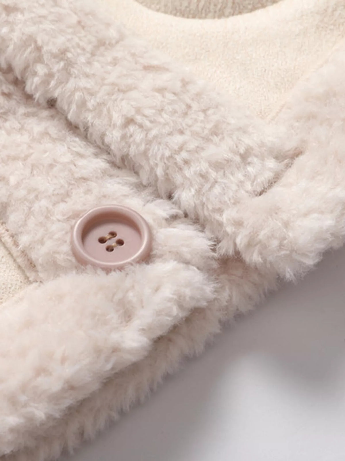 Men's Plus Size Shearling Lined Button Up Jacket
