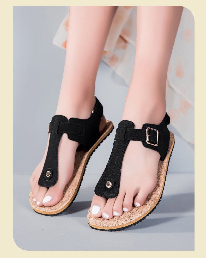 Women's Wooden-Grain Sandals