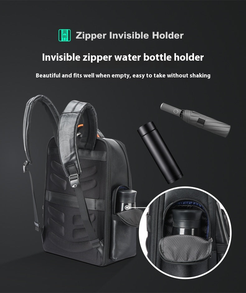 Men's Genuine Leather Commuter Backpack