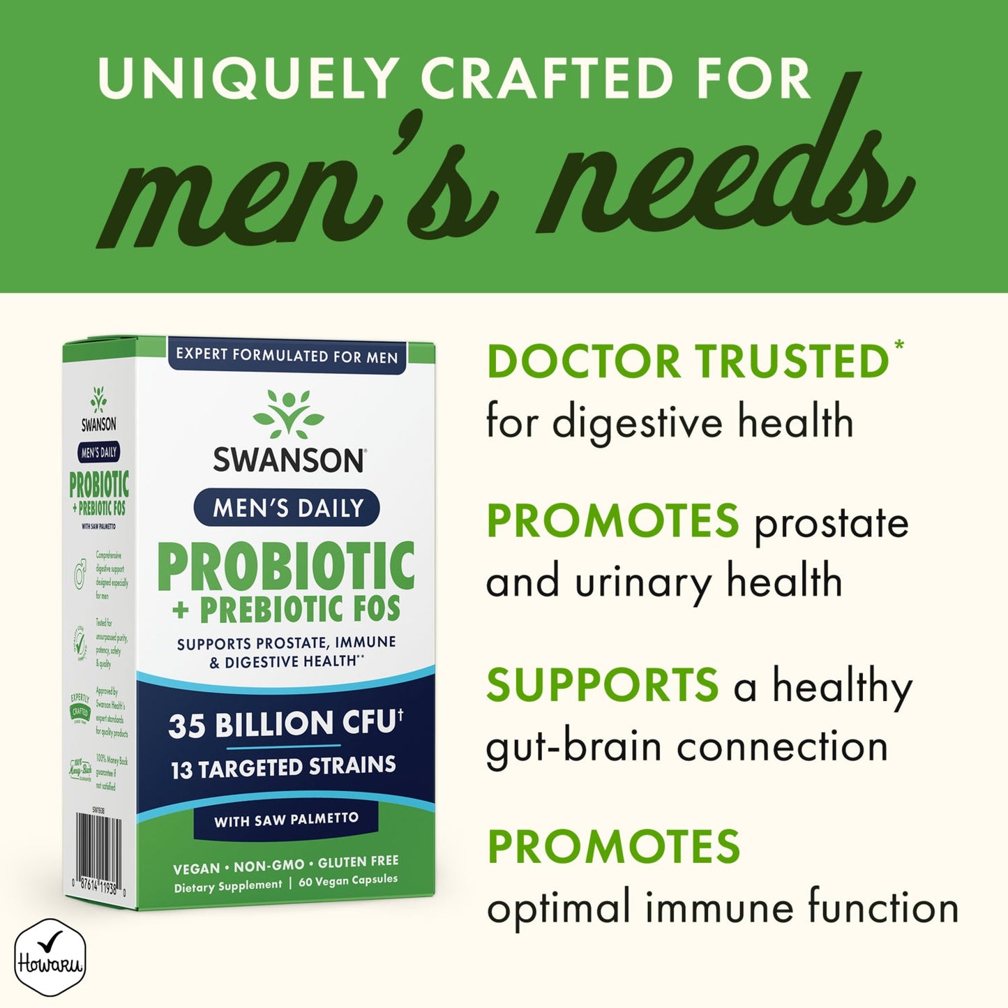 Men's Daily Probiotic + Prebiotic FOS
