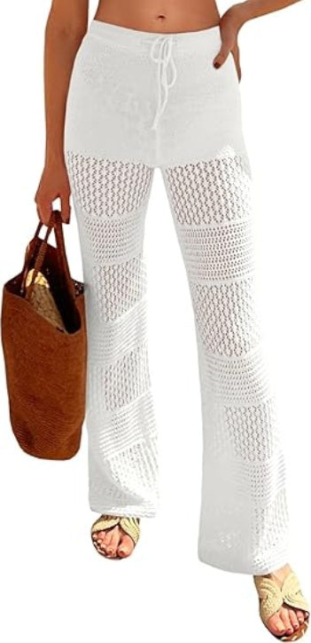 π΄ Boho Crochet Knit Beach Cover-Up Pants