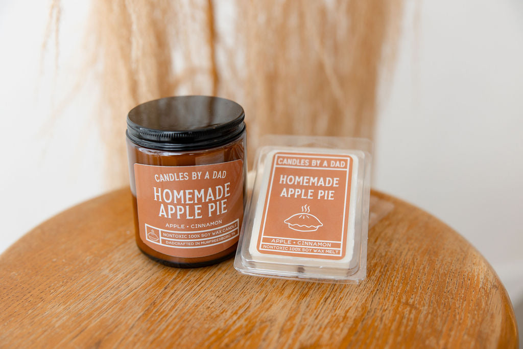 Cera perfumada casera de tarta de manzana