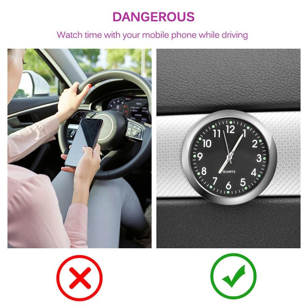 Car Clock Ornament Auto Watch Decoration Automobiles Car Dashboard Clock Cars Air Vent Clip Quartz Clocks Mini Luminous Quartz Analog Watch Universal Pocket Stick-On Clock Perfect Interior Dashboard Time Display Digital Pointer Clock In Car Accessories