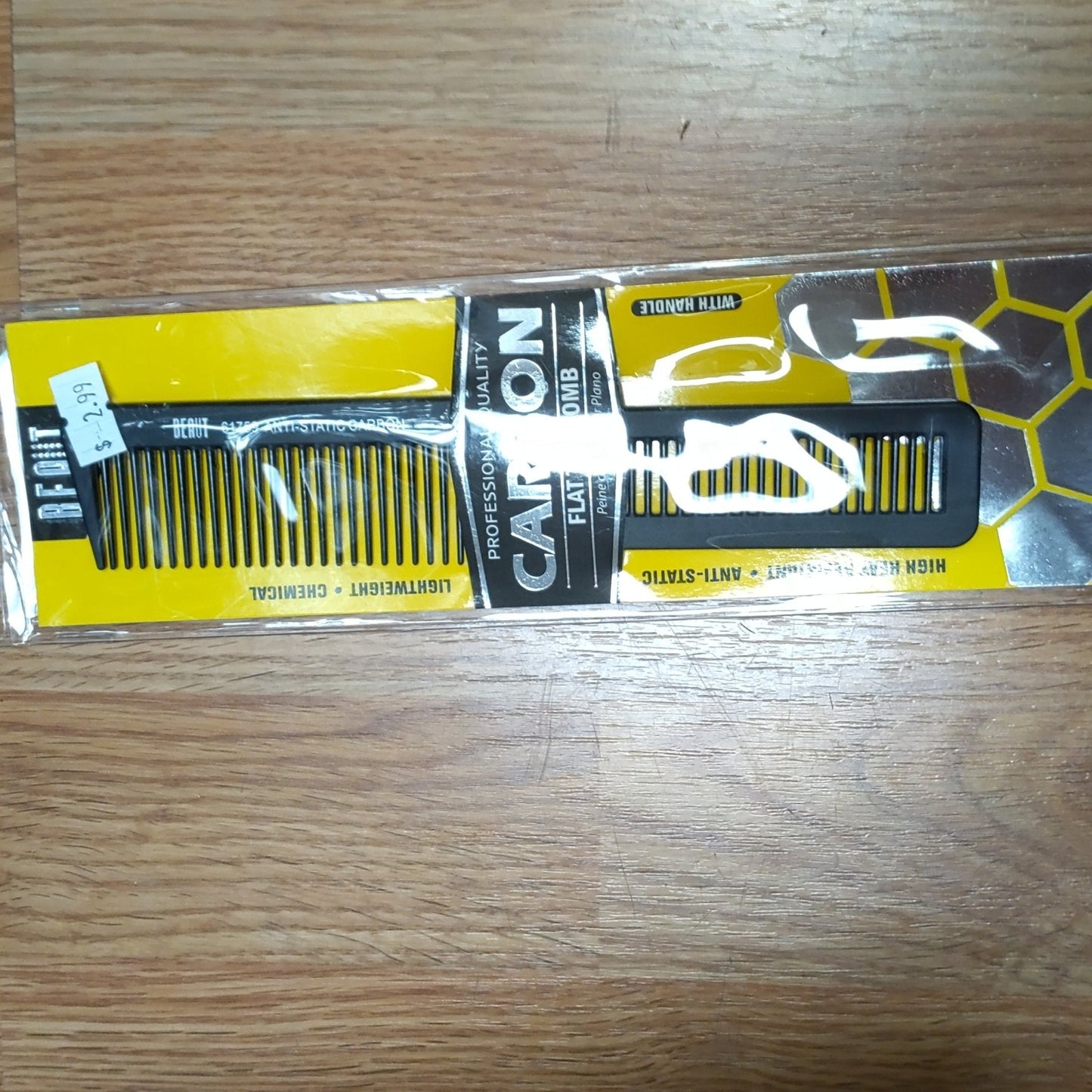VIP Extensions Flat Top Carbon Comb Hair Styling