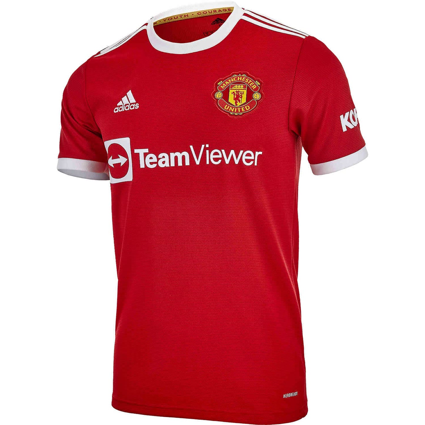 adidas Mens 2021-22 Manchester United Home Jersey (Real Red X-Large)