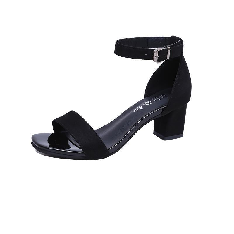 Women's Mid-Heel Buckle Roman
