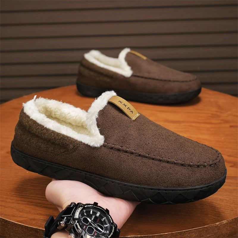 Men's Slip-On Fleece-Lined Snow Boots