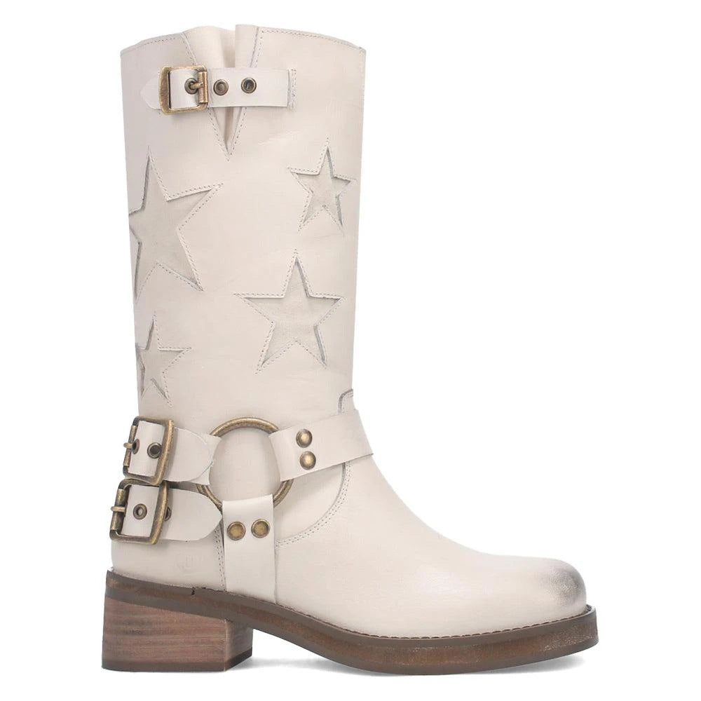 Stitched Belt Buckle Low-Heeled Ankle Boots