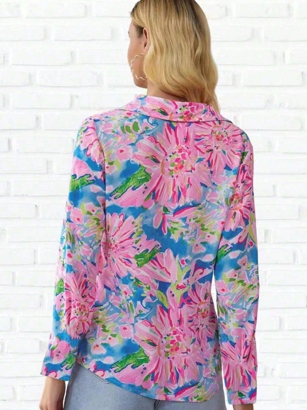Floral Print Button-Down Shirt