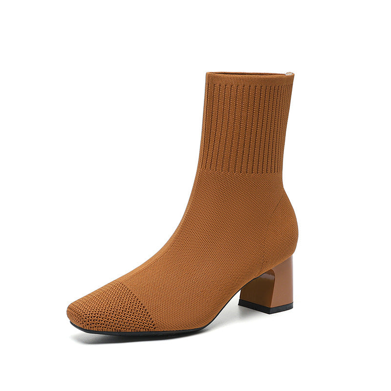 Women's Elastic Knit Sock Boots