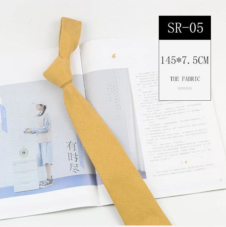 Casual Suede Solid Color 7cm Tie
