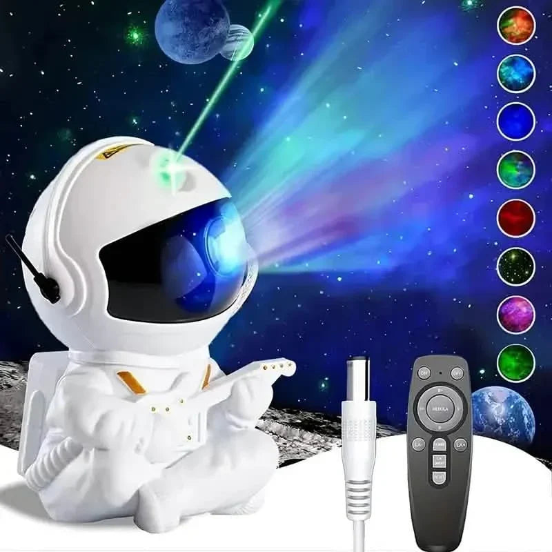 Celestial Star Guitar Night Light Projector - Vibrant LED Nebula Effects