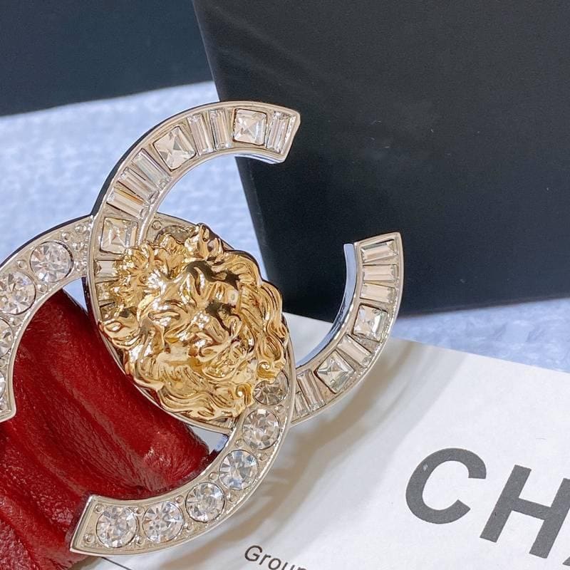 Chanel Leather Women’s Belt 'Red'