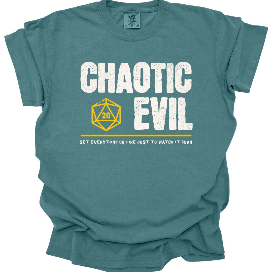 Chaotic Evil Shirt - D&D Alignment T-shirt - Comfort Colors