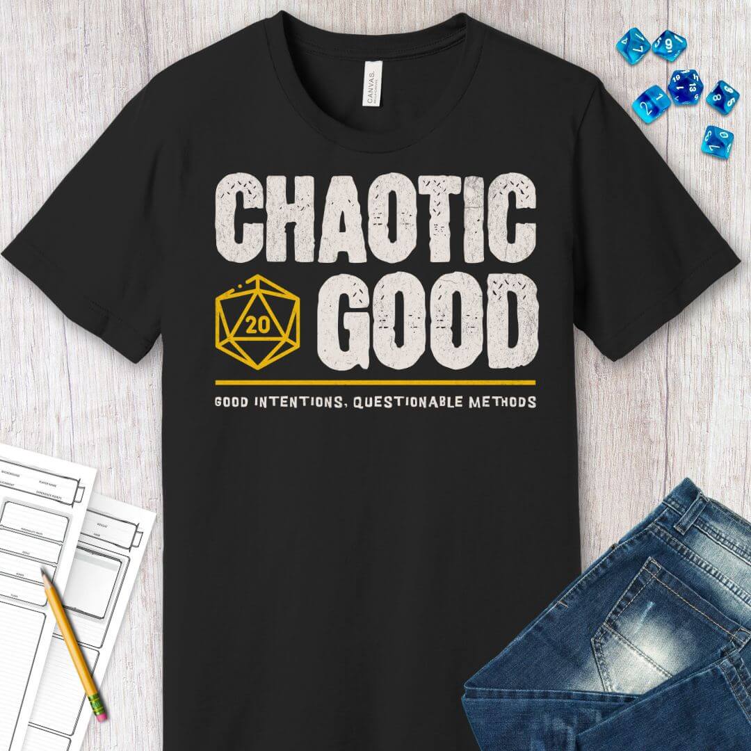 Camiseta Caótico Bueno - Camiseta de alineamiento de D&D