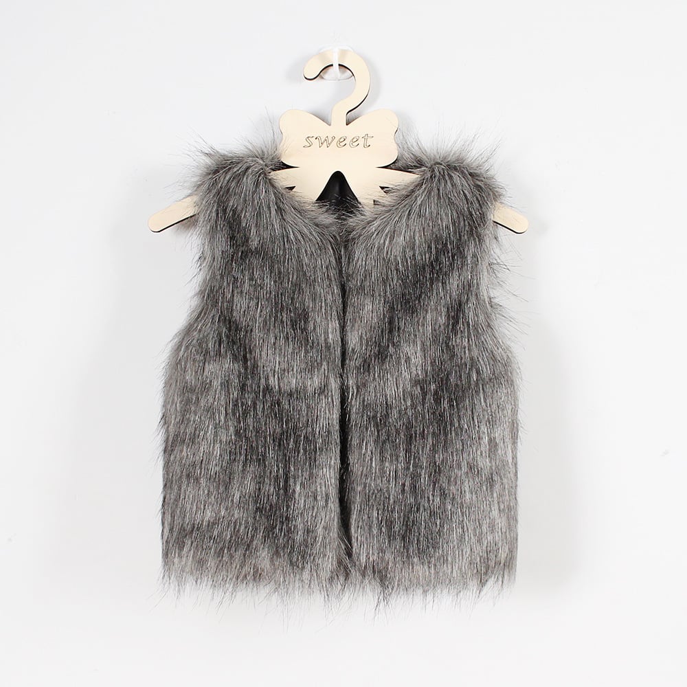 Children's Faux Fur Vest - # BAAA61110022 & GIAA21210058