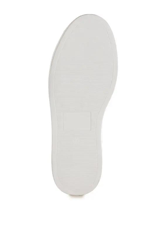 Chunky Sneakers - Comfortable & Durable - Metallic Pleather