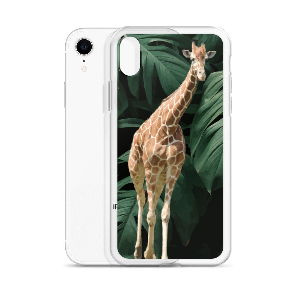 Tall Giraffe on Greenery Clear Case for iPhone®