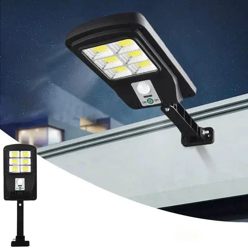 COB Solar Street Lights Remote Control Motion Sensor Security Wall Light with 3 Modes