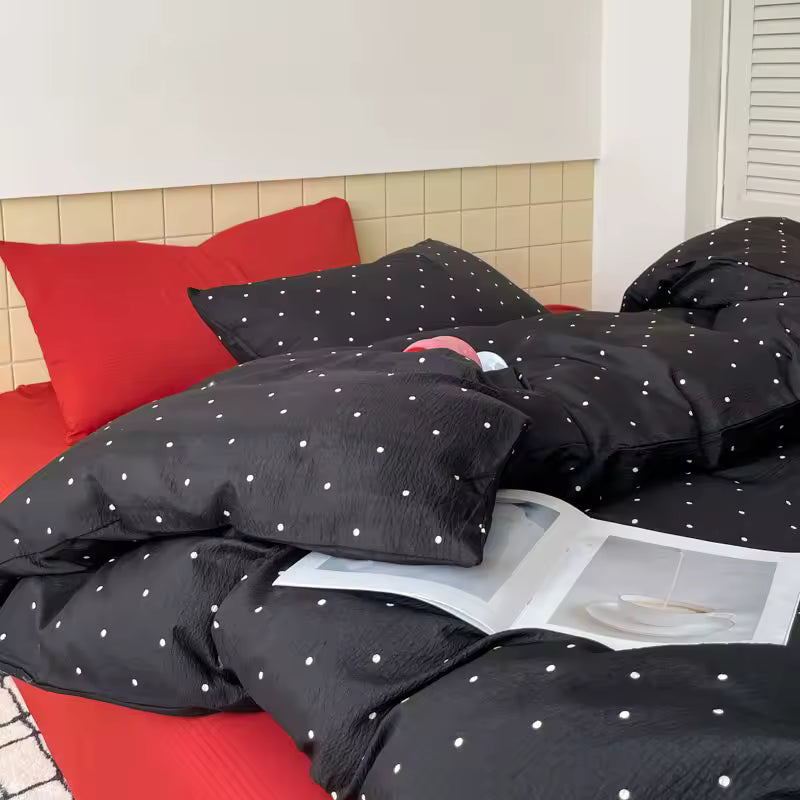 Preppy Polka Dot Duvet Cover Set
