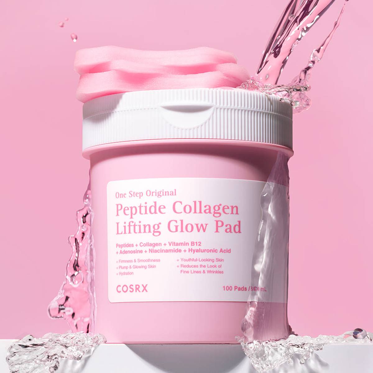 COSRX One Step Original
Peptide Collagen
Lifting Glow Pad 300ml/100ea