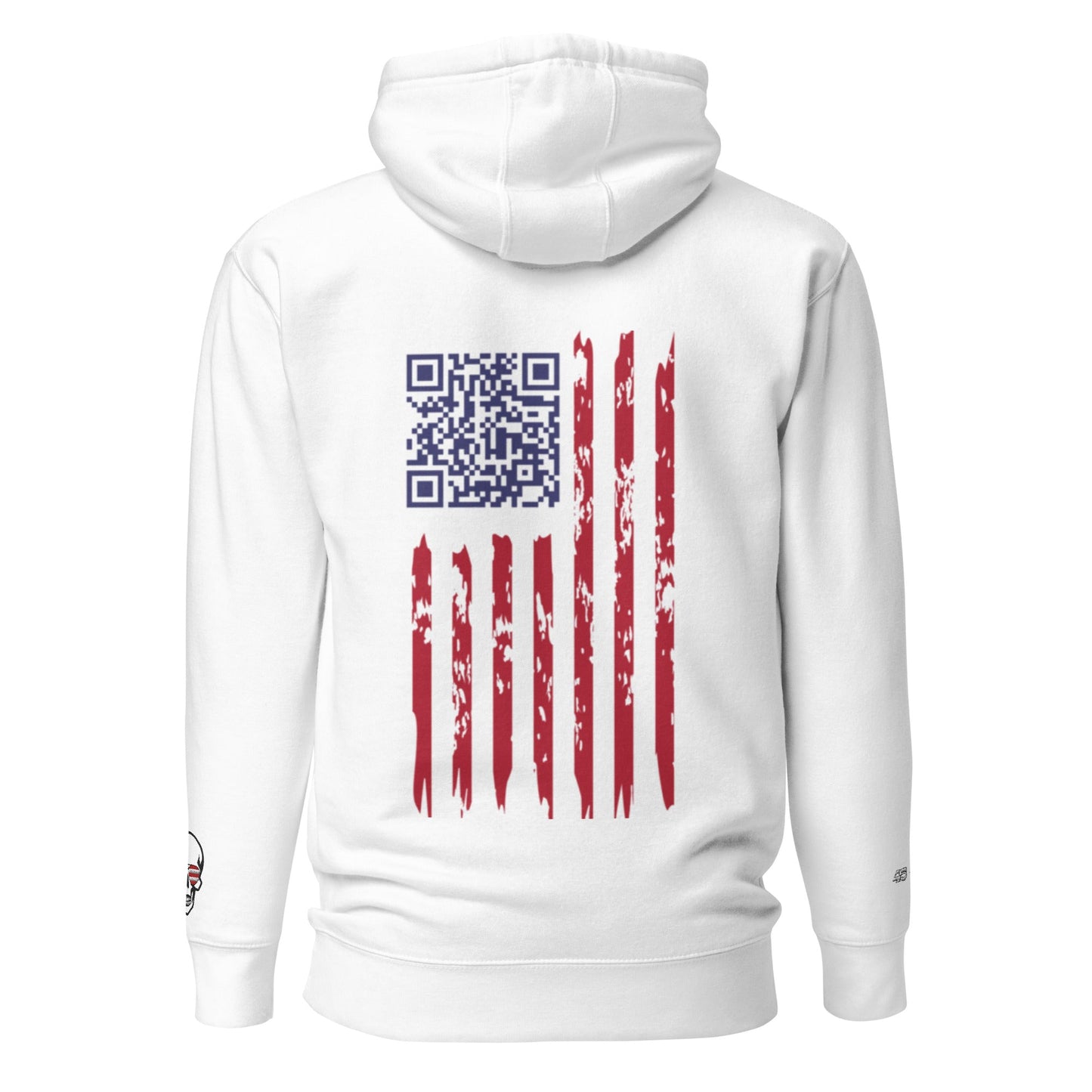 Sudadera con capucha cómoda unisex - "We the People" bordado + Código QR (huevo de Pascua) - Baile de Trump