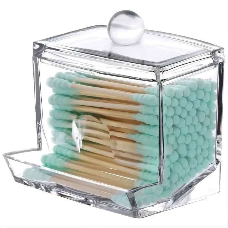 Cotton Swab Holder Cotton Ball Dispenser Organizer Clear Storage Containers