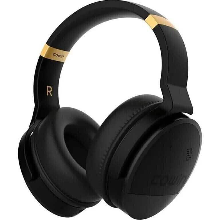 COWIN E8 Active Noise Cancelling Bluetooth Wireless Headphones Black & Gold (Refurbished)