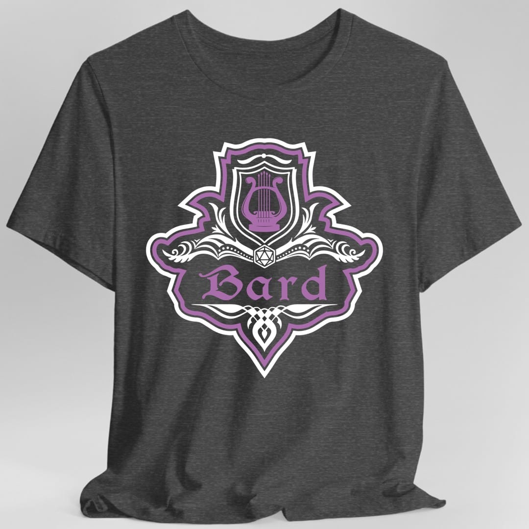 Camiseta con emblema elegante de la clase Bardo de D&D