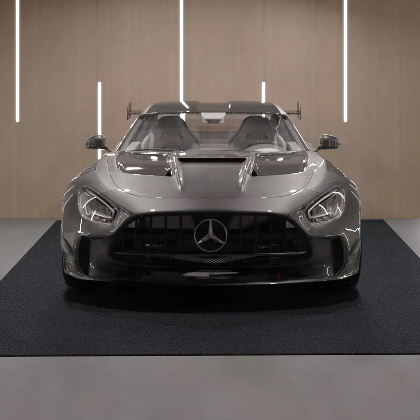 Waterproof Garage Floor Mat for Under Car, 3'x5' Compact Size Heavy Duty Containment Mat with Strong Grip, Protects Garage Floor from Water, Mud and Oil, For Garages,Greenhouses,Entrance