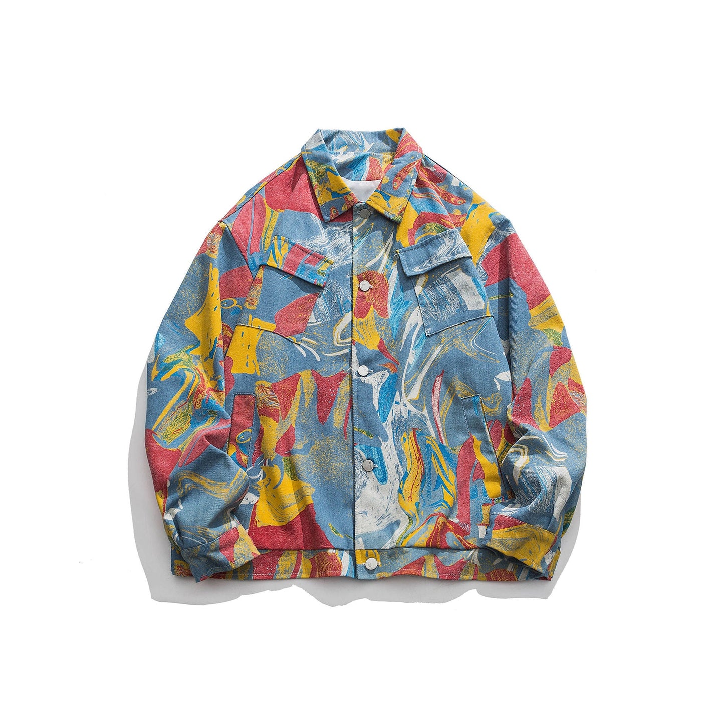 Vintage Ink Painting Denim Jacket